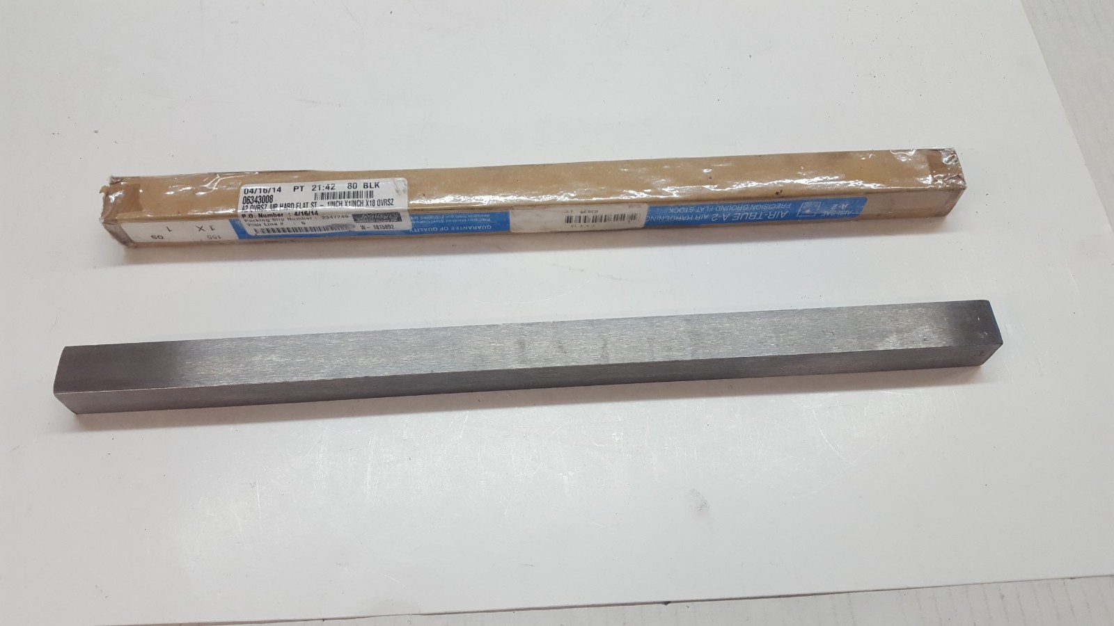 MSC 06343008 A2 Air Hardening Flat Stock 1″ x 1″ x 18″