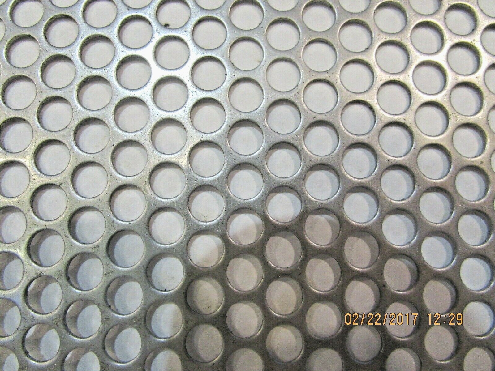 1/4″ HOLES 16 GAUGE 304 STAINLESS STEEL PERFORATED SHEET– 12-1/8″ X 10-3/4″