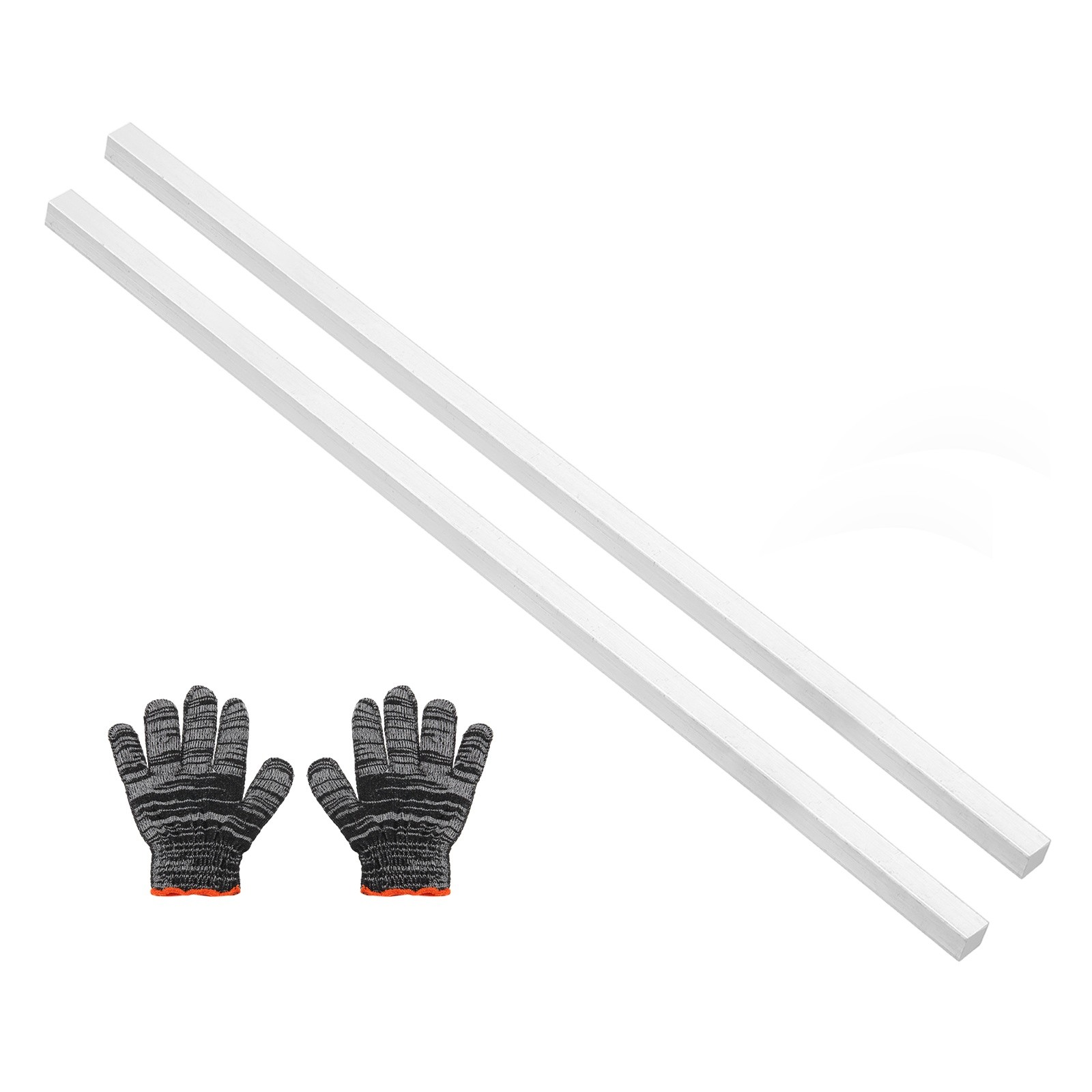 Square Aluminum Flat Bar, 8 x 8 x 305mm T6511 Solid New Mill Stock, 2Set