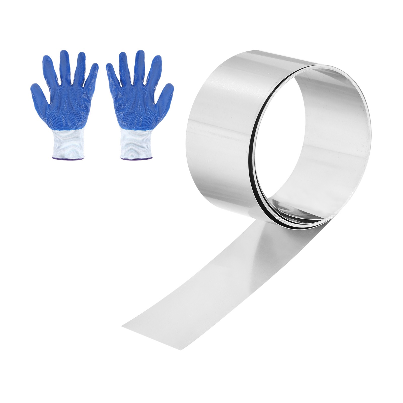 304 Stainless Steel Foil Roll 0.06mm x 20mm x 1m Metal Strip Sheet, Silver Tone