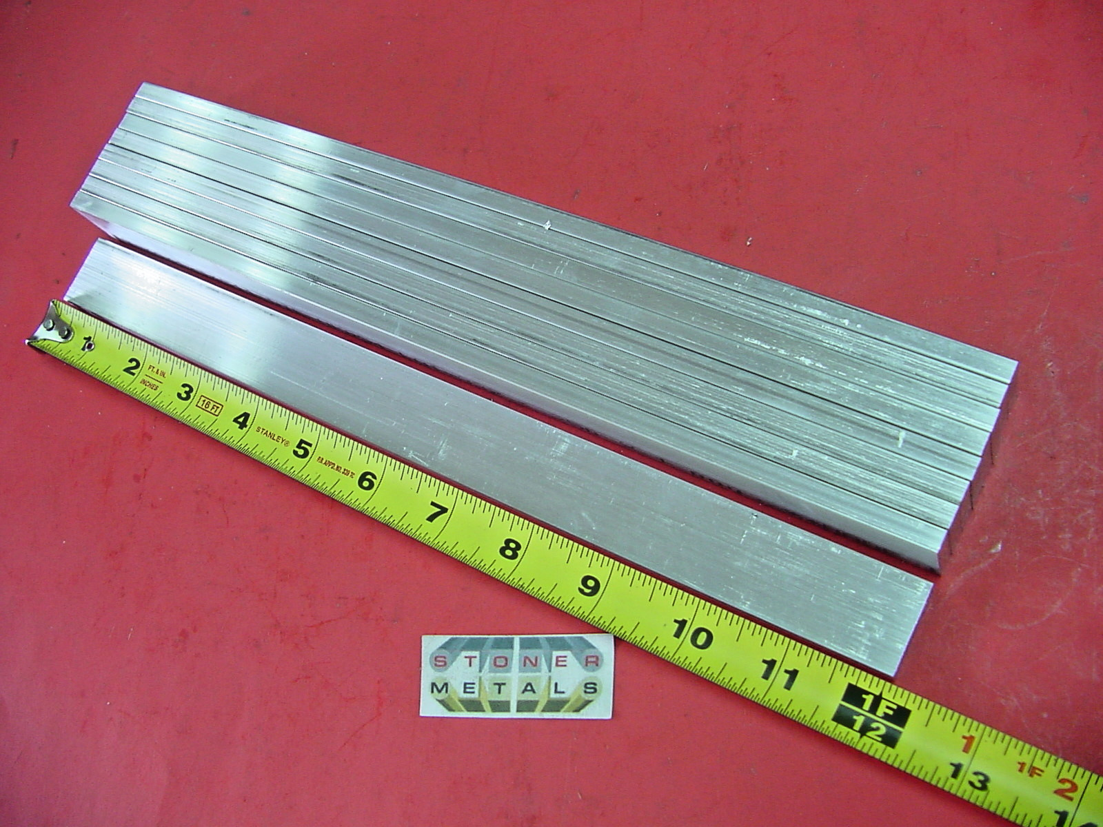 9 pieces 1/4″ X 1″ ALUMINUM 6061 T6511 SOLID FLAT BAR 12″ long Extruded Stock