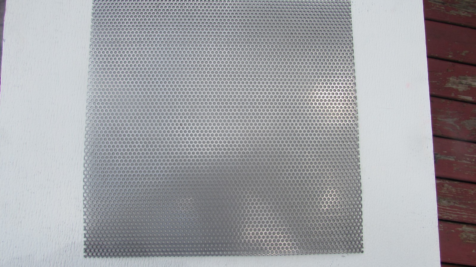 1/8″ HOLES 18 GAUGE 304 STAINLESS STEEL PERFORATED SHEET–11 ” X 23″