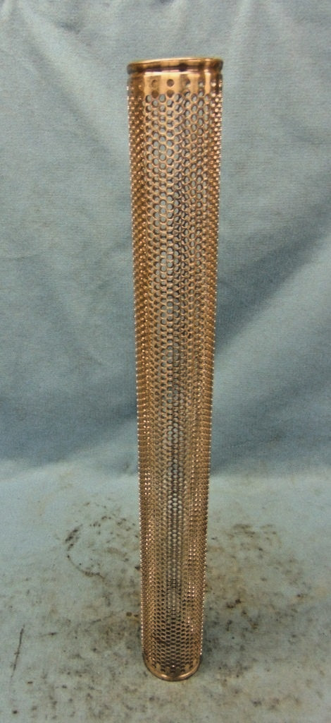 SANICLEAN 316L SS PERF. STRAINER, BACK-UP TUBE 31″ L X 3-3/8″ DIA. 1/4″ HOLES