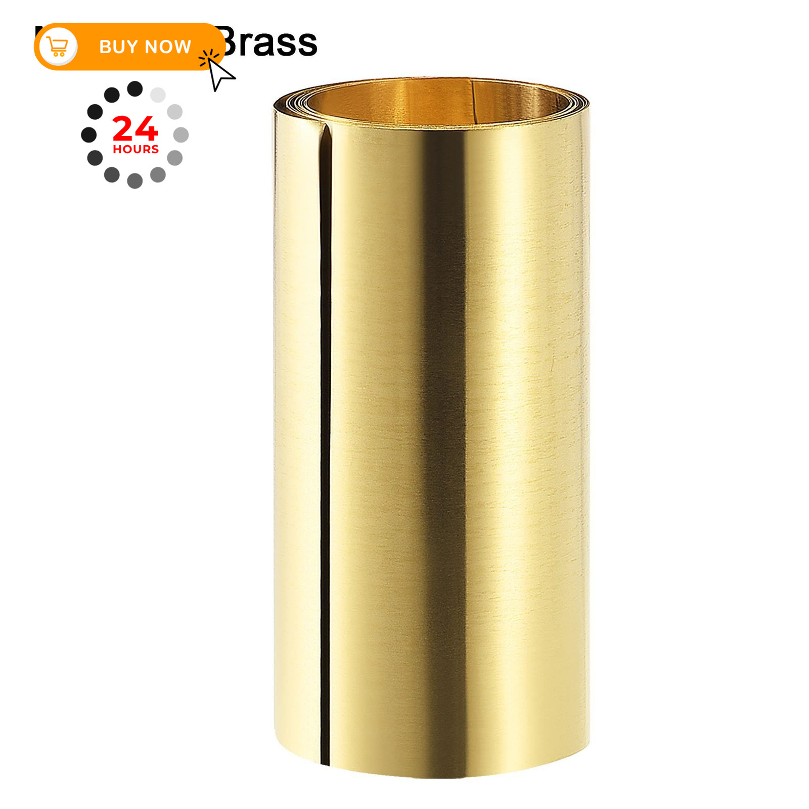 uxcell Brass Sheet Roll, Metal Foil Plate 1000mm x 1000 x 100 x 0.1mm,