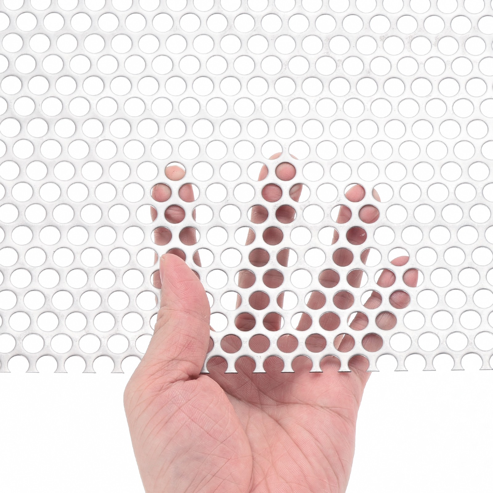 1Pcs 15.7″x7.9″ Perforated Sheet 0.31″ Hole DIY 304 Stainless Steel Metal Mesh