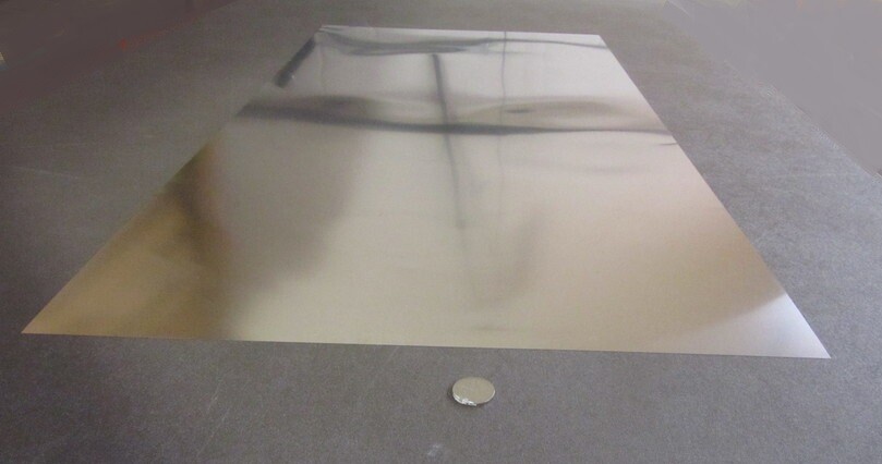 18-8 Stainless Steel Sheet, Full Hard, .001″ x 24″ x 50″