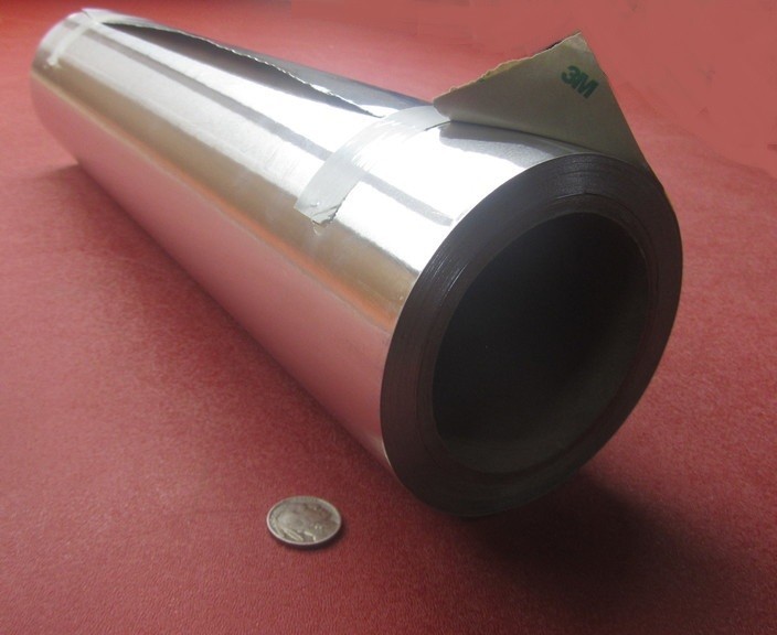 1100 Aluminum Foil Adhesive Back (O) .0015″ Thick x 18″ Wide x 50 Feet Long Roll