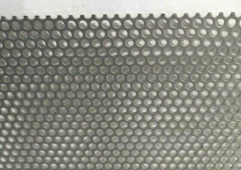 1/8″ HOLES 18 GAUGE 304 STAINLESS STEEL PERFORATED SHEET–11 ” X 23″