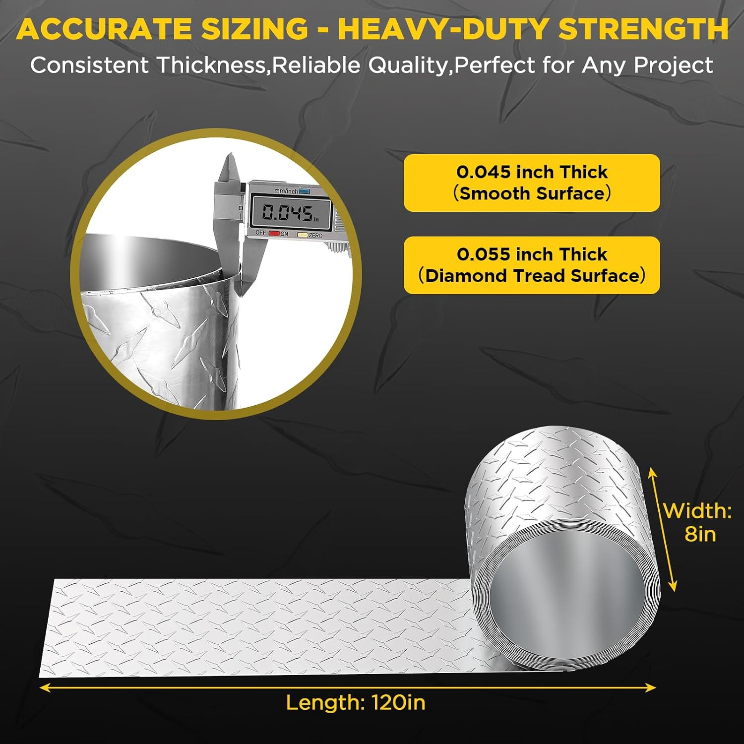 Aluminum Diamond Plate Sheet Metal, Mill Finish Diamond Sheet, Tread Texture Met