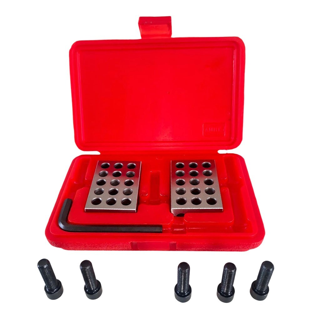 25mm 50mm 75mm Steel Machining Blocks with 23 Holes and Adjustment Wrench