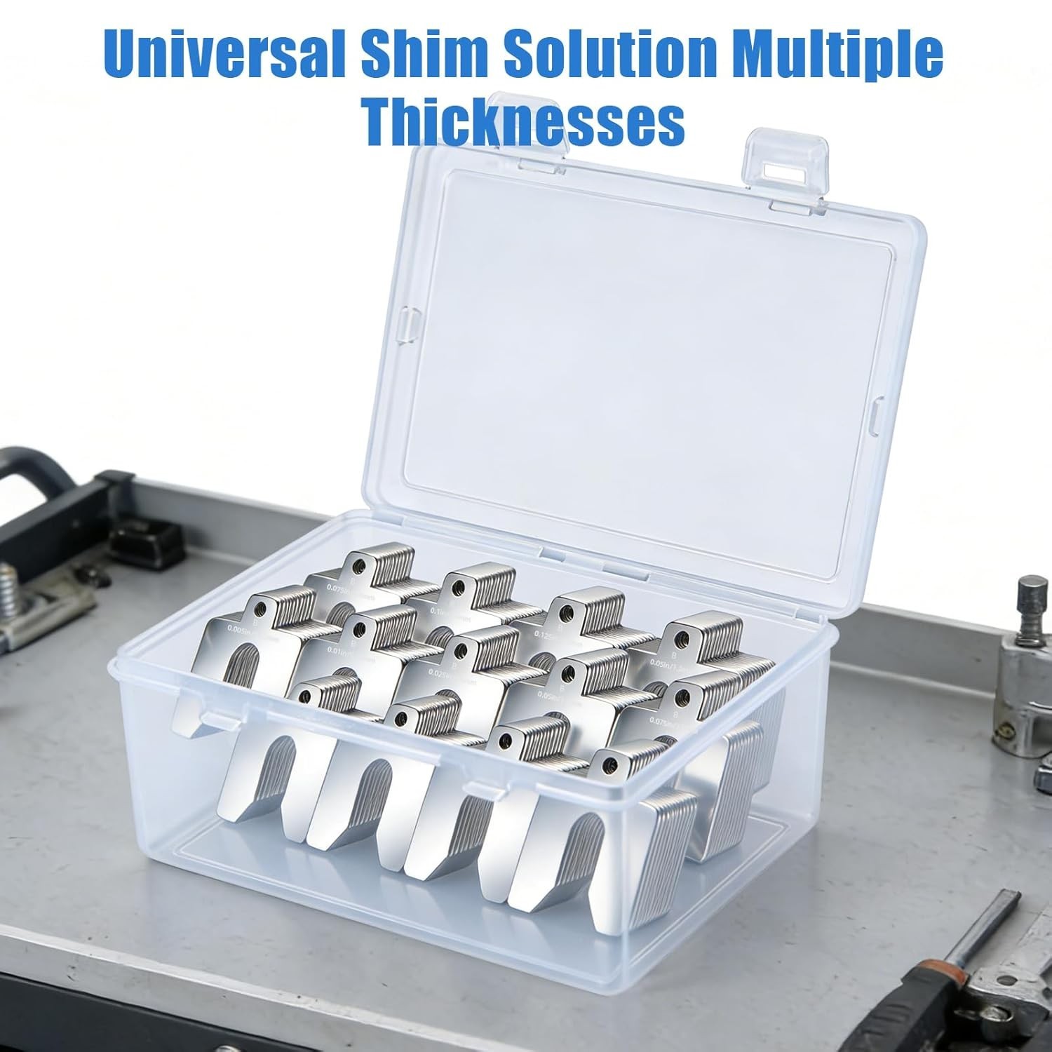 Stainless Steel Shim Kit 156 Pcs Size B 3×3 Inch Slotted Shims Assortment with