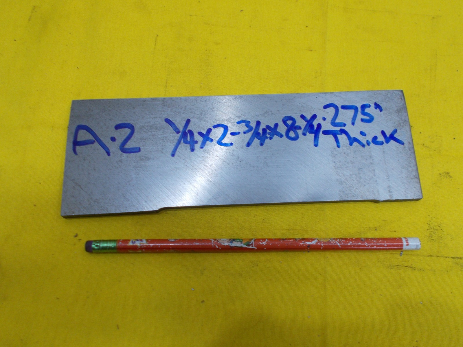 A-2 TOOL STEEL BAR GROUND FLAT machine shop A2 stock 1/4″ x 2-3/4″ x 8-1/4″ LONG