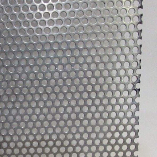 =1/8″ HOLES—16 GAUGE (1/16″ ) STAINLESS PERFORATED SHEET– 8-1/2″ X 8-1/2″==