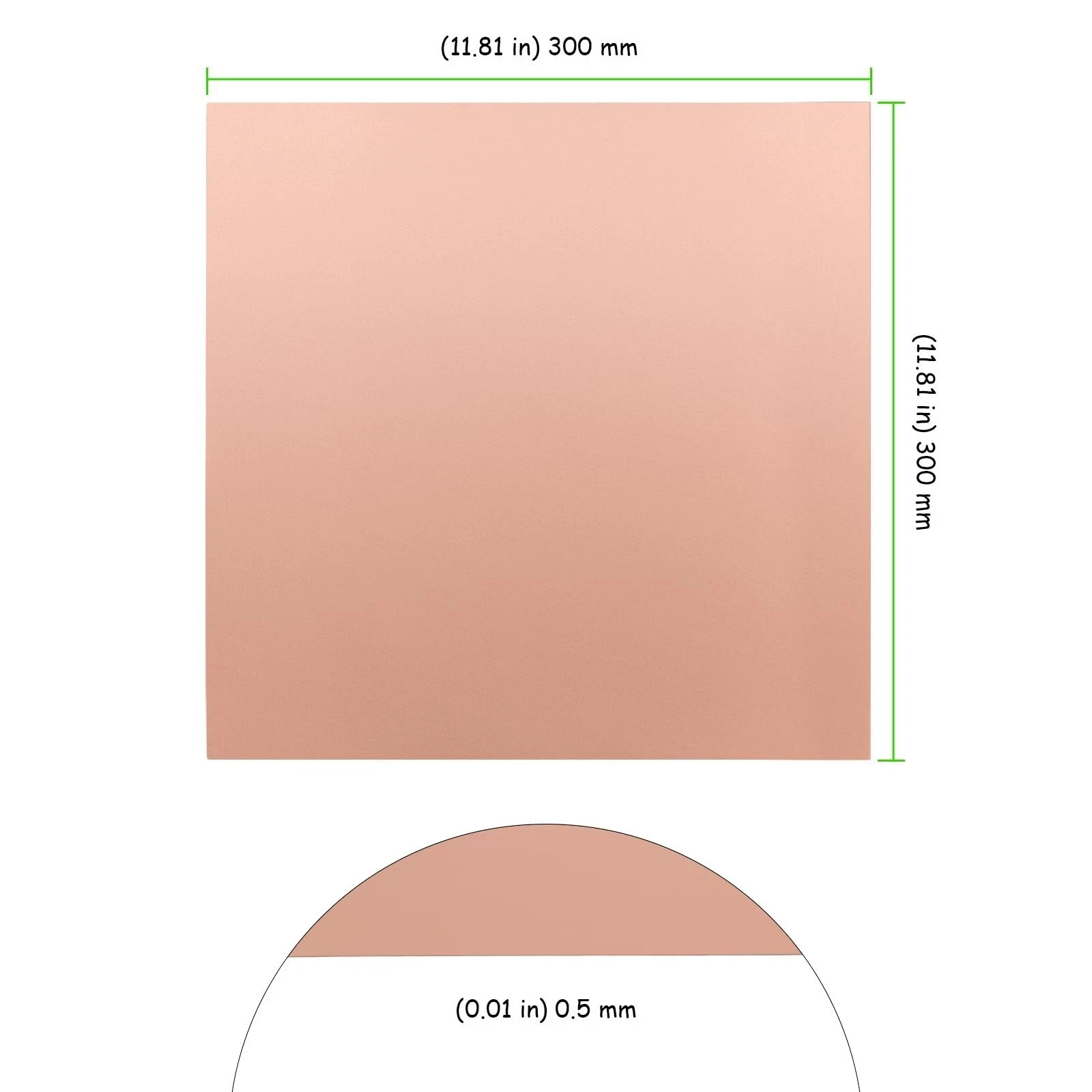 3 Pack 12 x 12 Inch Pure Copper Sheet, 24 Gauge Copper Plate with Double Prot…