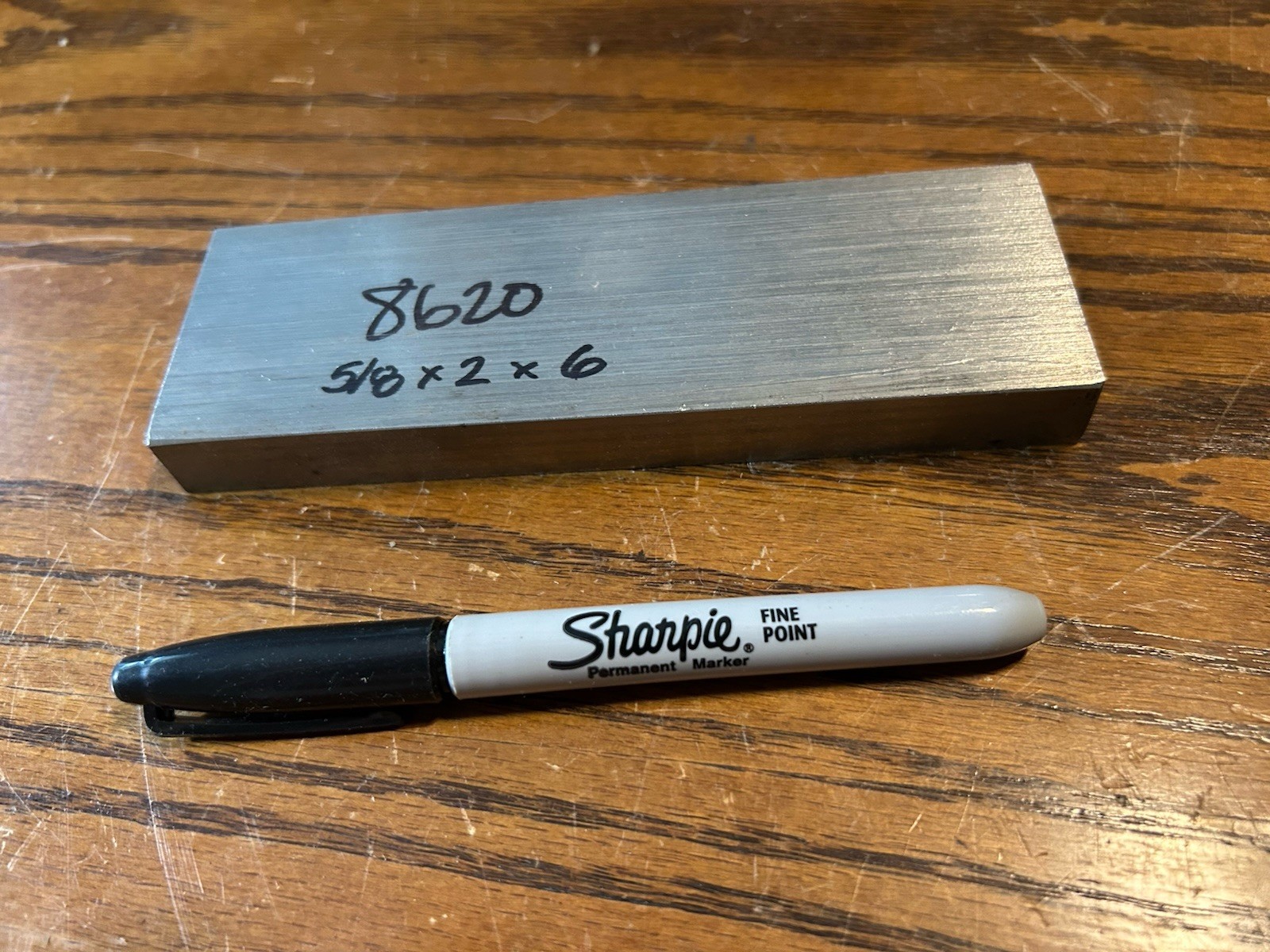 8620 Tool Steel, 5/8″ x 2″ x 6″ flat bar, machine stock