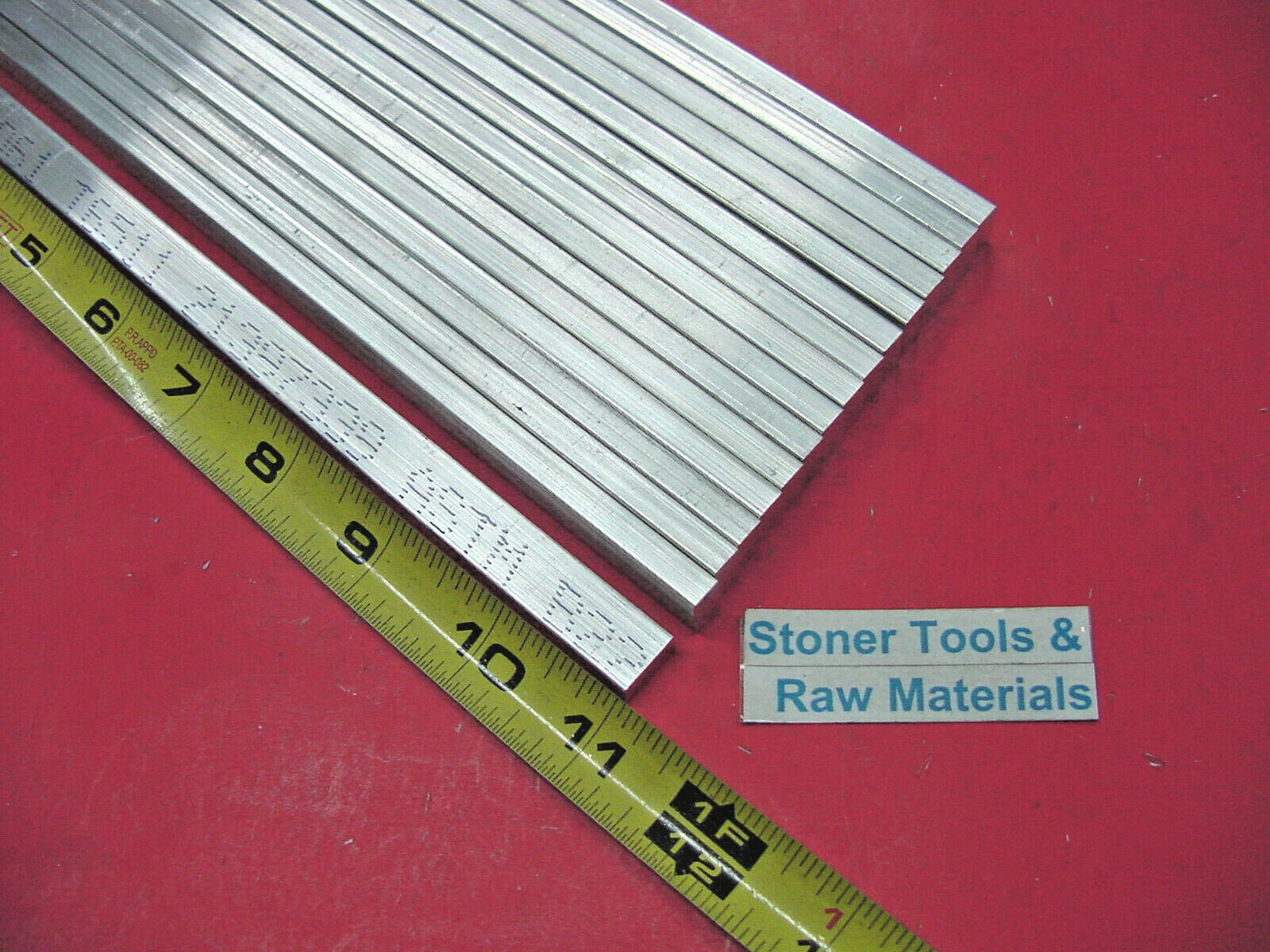16 pieces 1/4″ X 1/2″ ALUMINUM 6061 T6511 FLAT BAR 11″ long .250″x .5 Mill Stock
