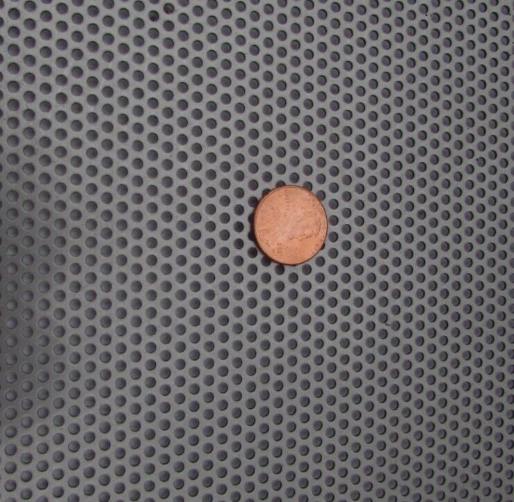 3/32″ HOLE ON 5/32″ CENTER-20 GA.-PERFORATED STAINLESS SHEET–12-3/4″ x 6-3/8″