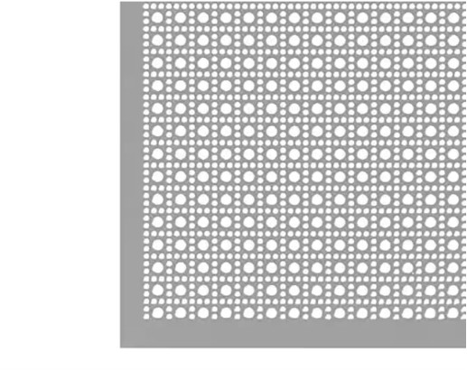 Lincane Aluminum Sheet Metal 24 In x 36 In Silver Perforated Decorative Mill