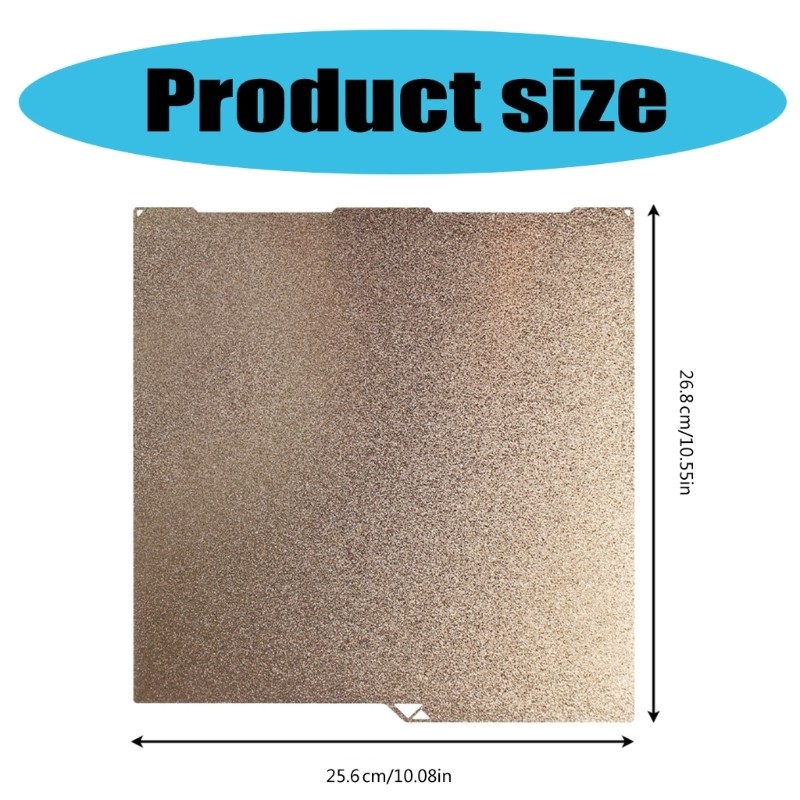 256x268mm Metal Build Plate Double Sided PEI Powder Coated Spring Steel Sheet