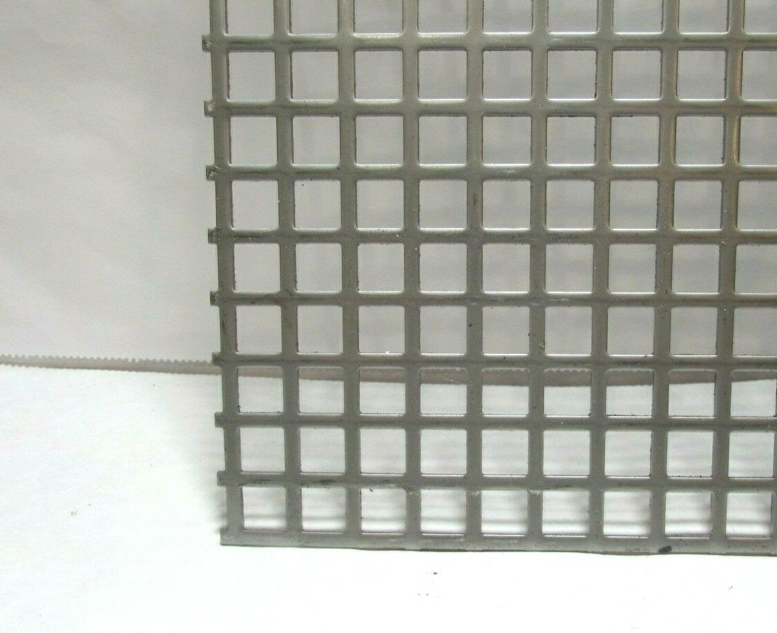 ==3/8″ SQUARE—- 16 GA. STAINLESS PERFORATED METAL —12-1/8″ x 10-7/8″==