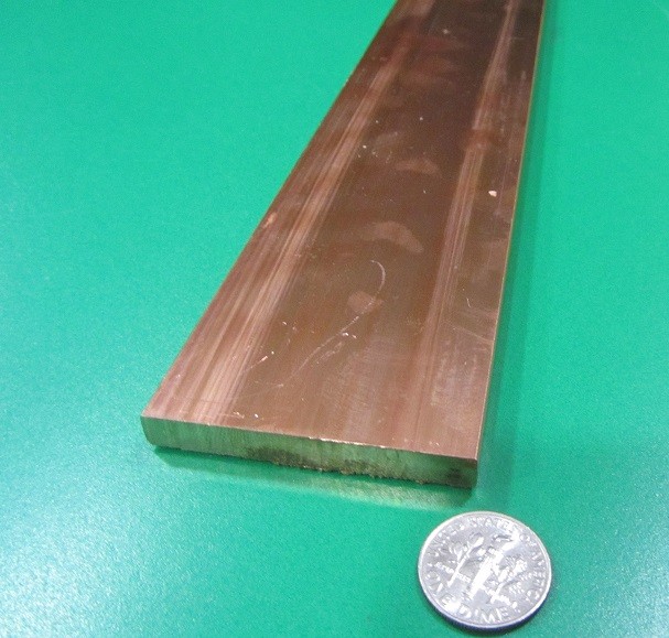 110 Copper Bar,1/4 (H00) to 1/4 Hard (H01).250″ Thick x 2.0″ Wide x 24.0″ Length
