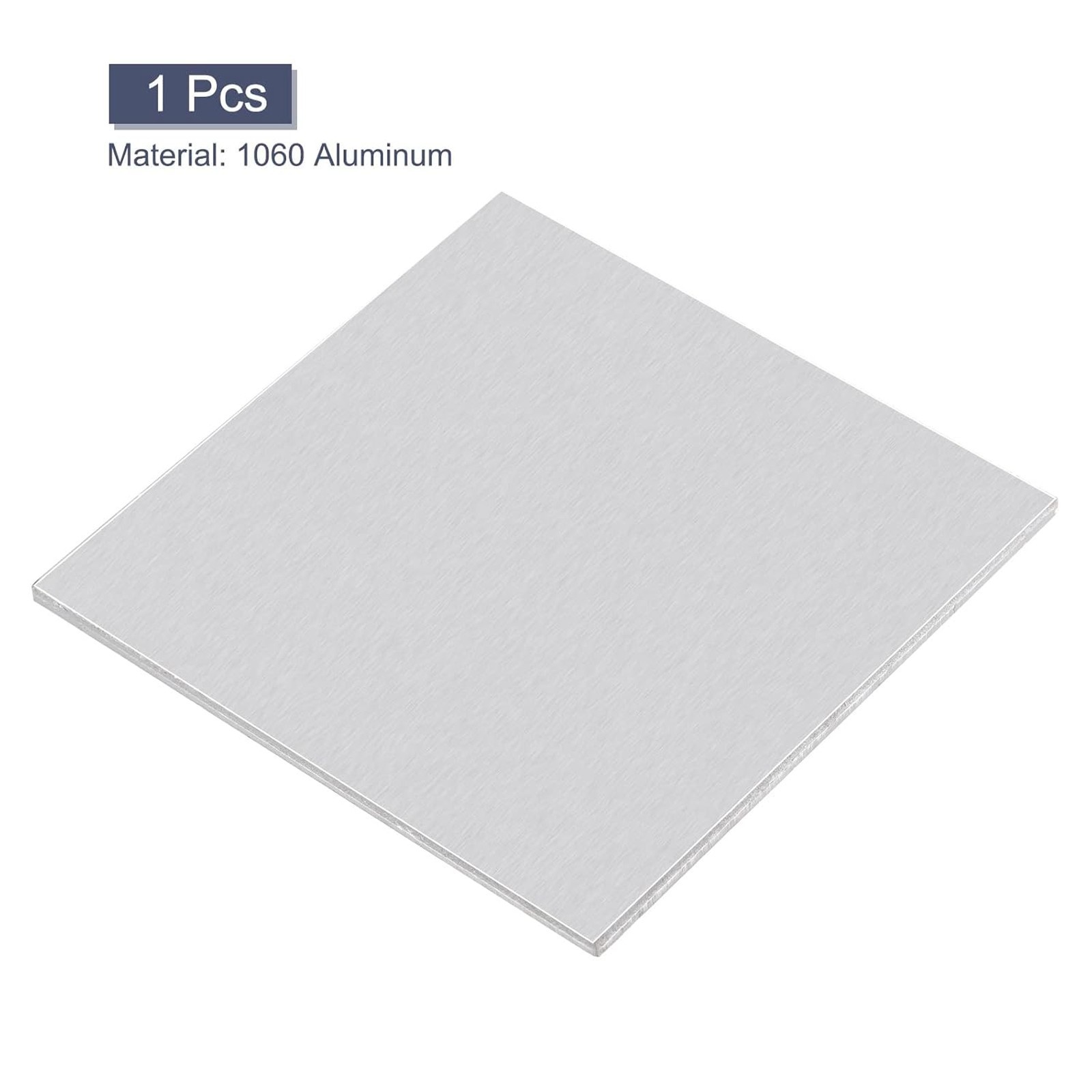 1060 Aluminum Sheet, 100mm x 100mm Rectangle Plate 5mm Thick Flat Metal Stock