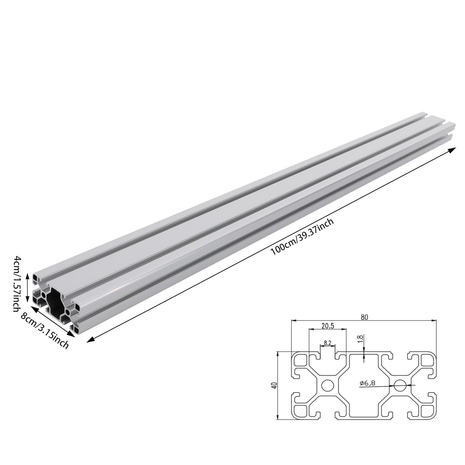 2-Pack T-slot Aluminum Profiles, T-slot Aluminum Profile, Aluminum Profile