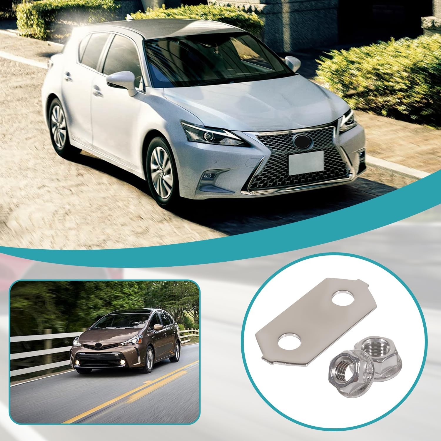 Hybrid Battery Copper Bus Bars & Stainless Steel Nuts Set for Toyota Prius V, CT