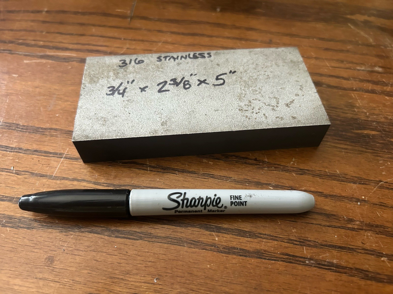 3/4″ x 2-3/8″ x 5″ , 316 Stainless Steel Flat Bar