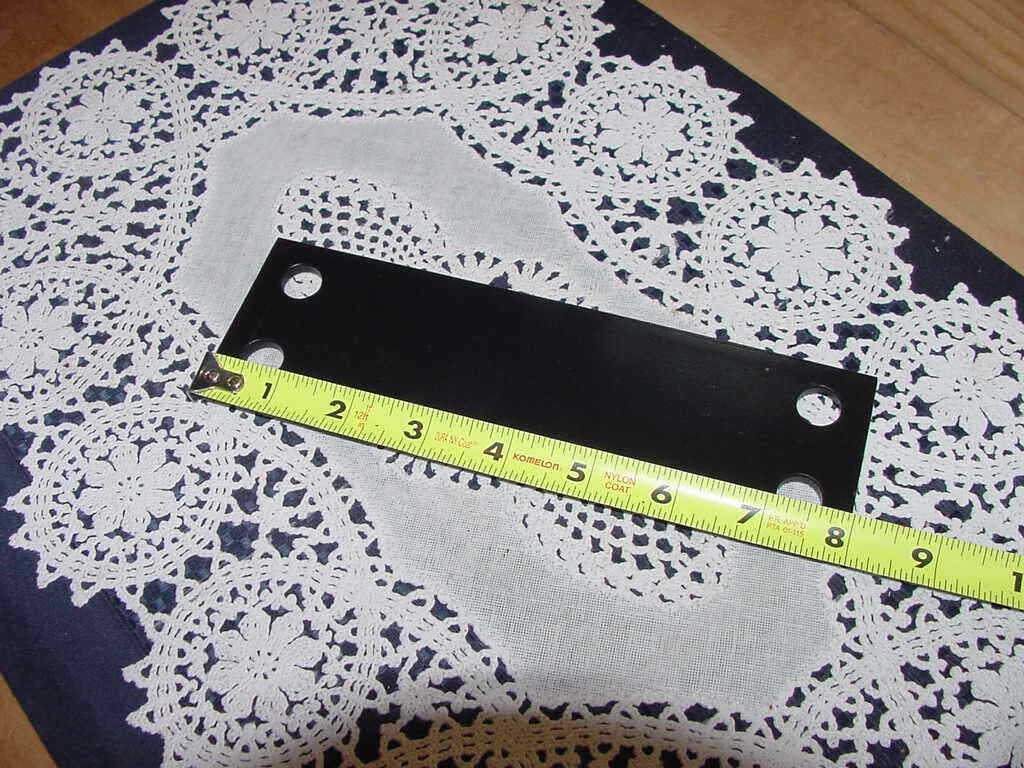 Steel Plate 2 1/2″ X 8″ X 0.190 ” Pre-Drilled 4 Holes, Primed and Painted Black