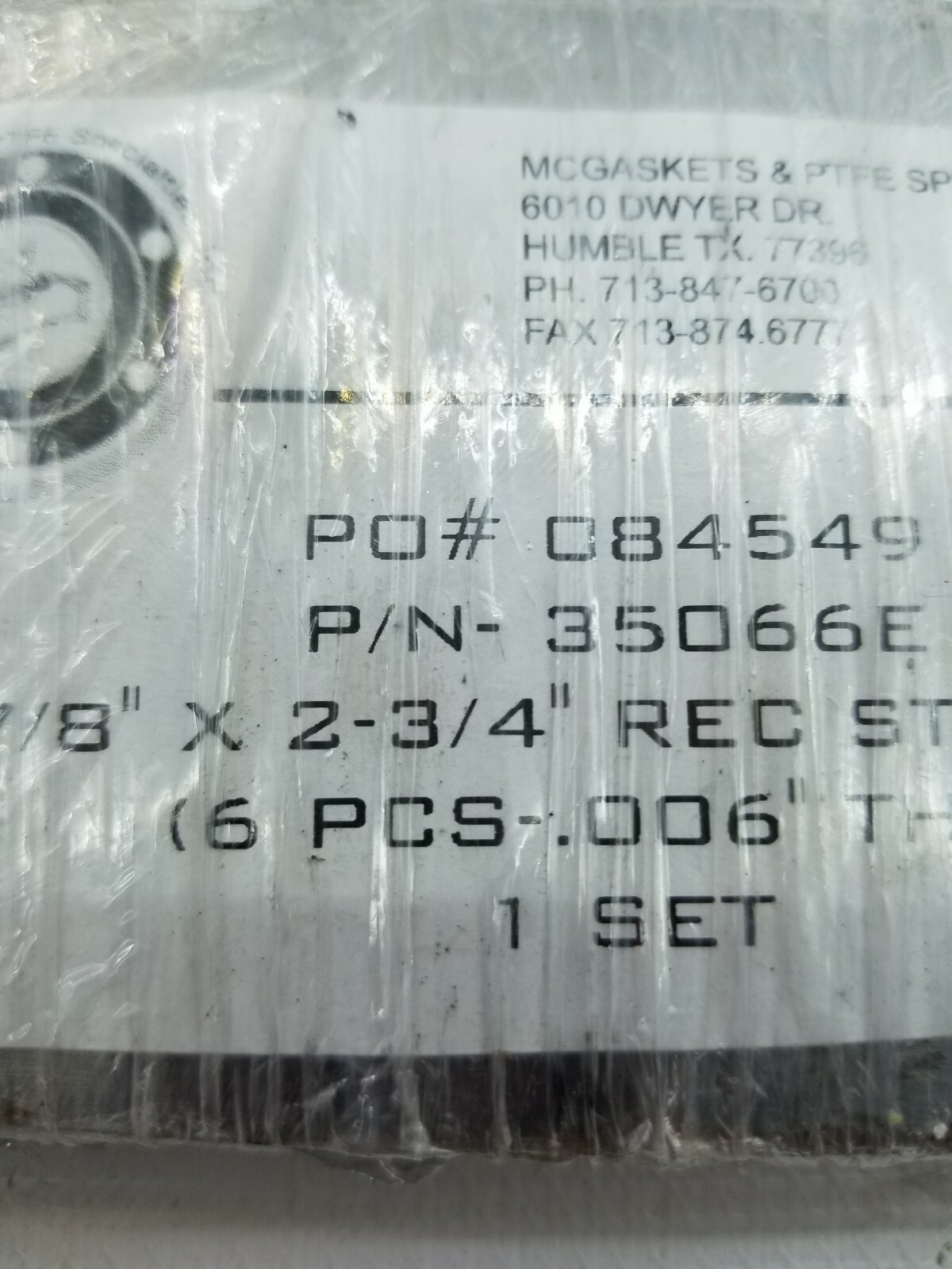 35066E 15-7/8″ X 2-3/4″ REC Steel Shim Stock. .006″ 72pc