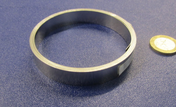 301 Stainless Steel Sheet Shim, .010″(+/-.0007″) x 1/2″ x 10 Foot Length