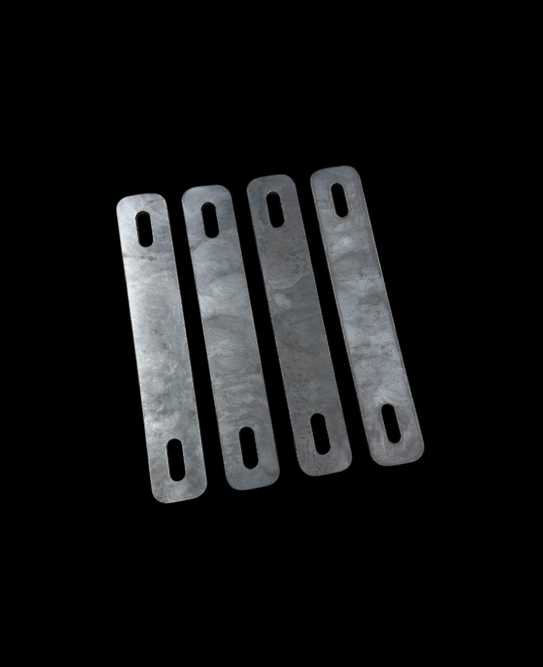 12″ x 2″ x 1/4″ STEEL PLATE with slots (4 pack) Hot Rolled Slotted