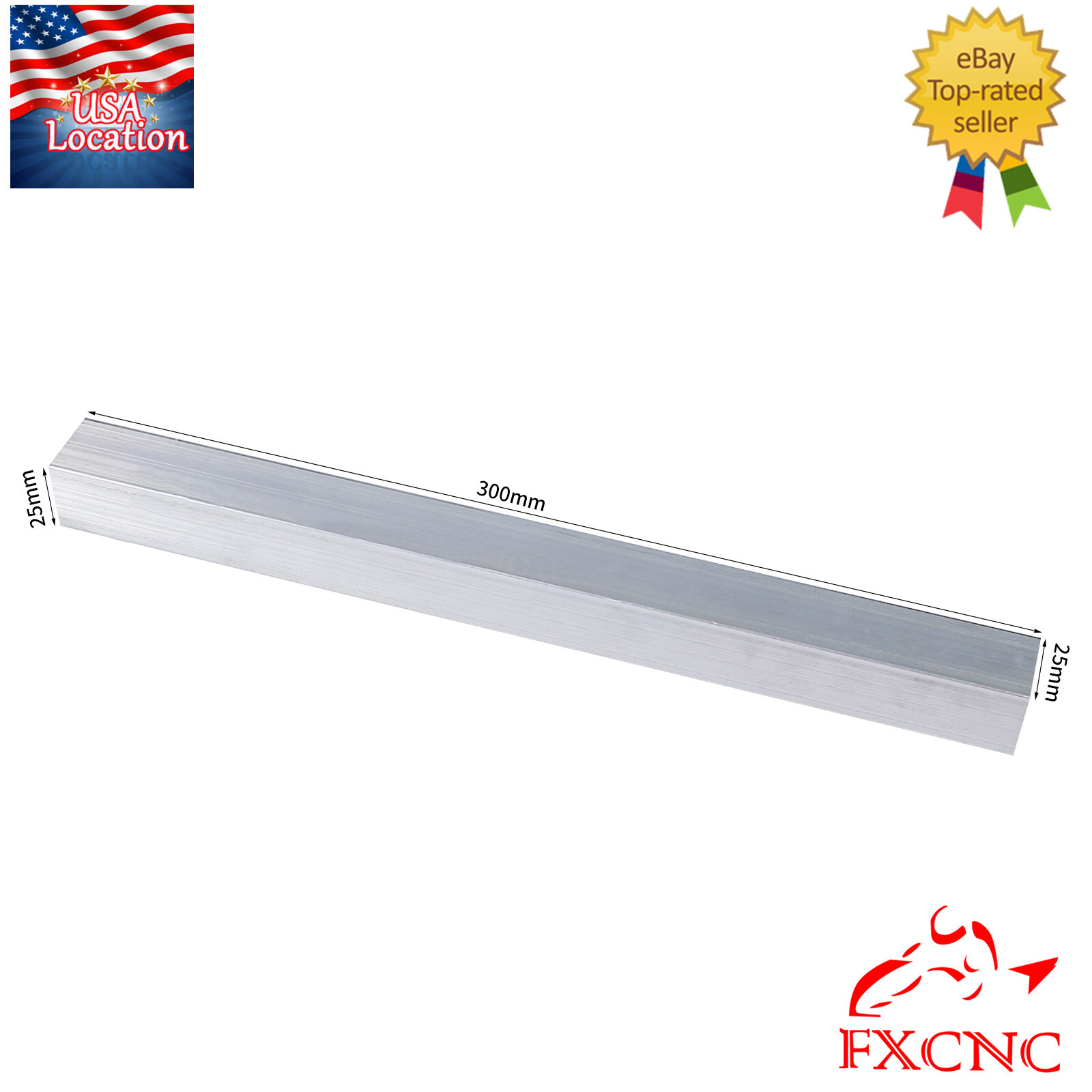 6061 Aluminum Flat Plate Sheet Flat Stock Length 300mm Width 25mm Thickness 25mm