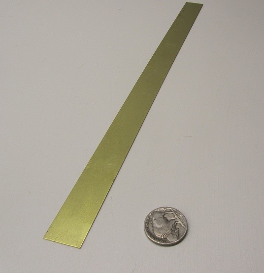260 Brass Flat Bar .016″ (+/- 0.002″) Thick x 3/4″ Wide x 1 Foot Length, 8 Units