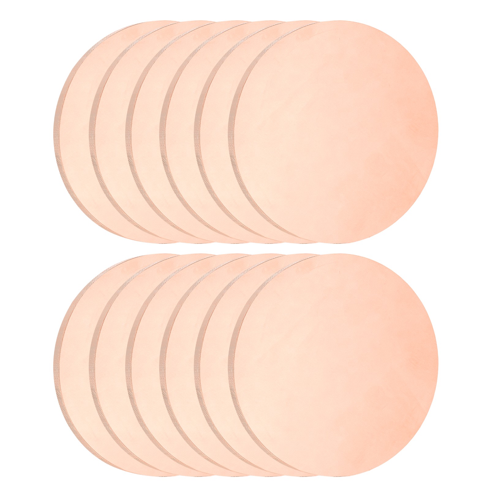 12Pcs Copper Round Plate, 0.02″ Thick 0.8″ Dia C1100 Pure Copper Sheet