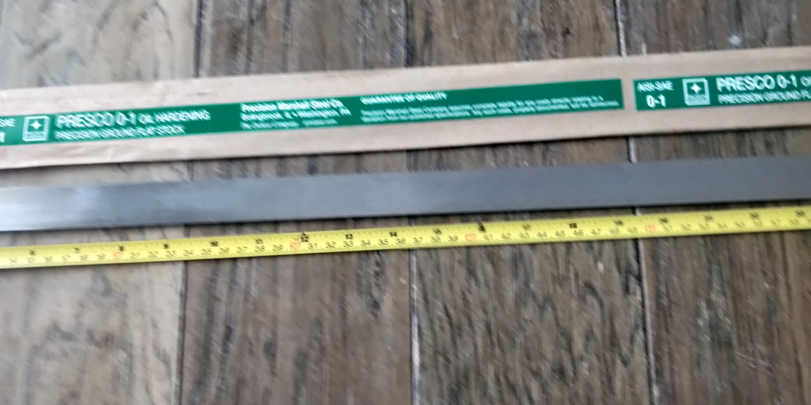 Precision Ground Flat Stock 36″ x 1/8″ x 1″ Precision Marshall PRESCO 0-1