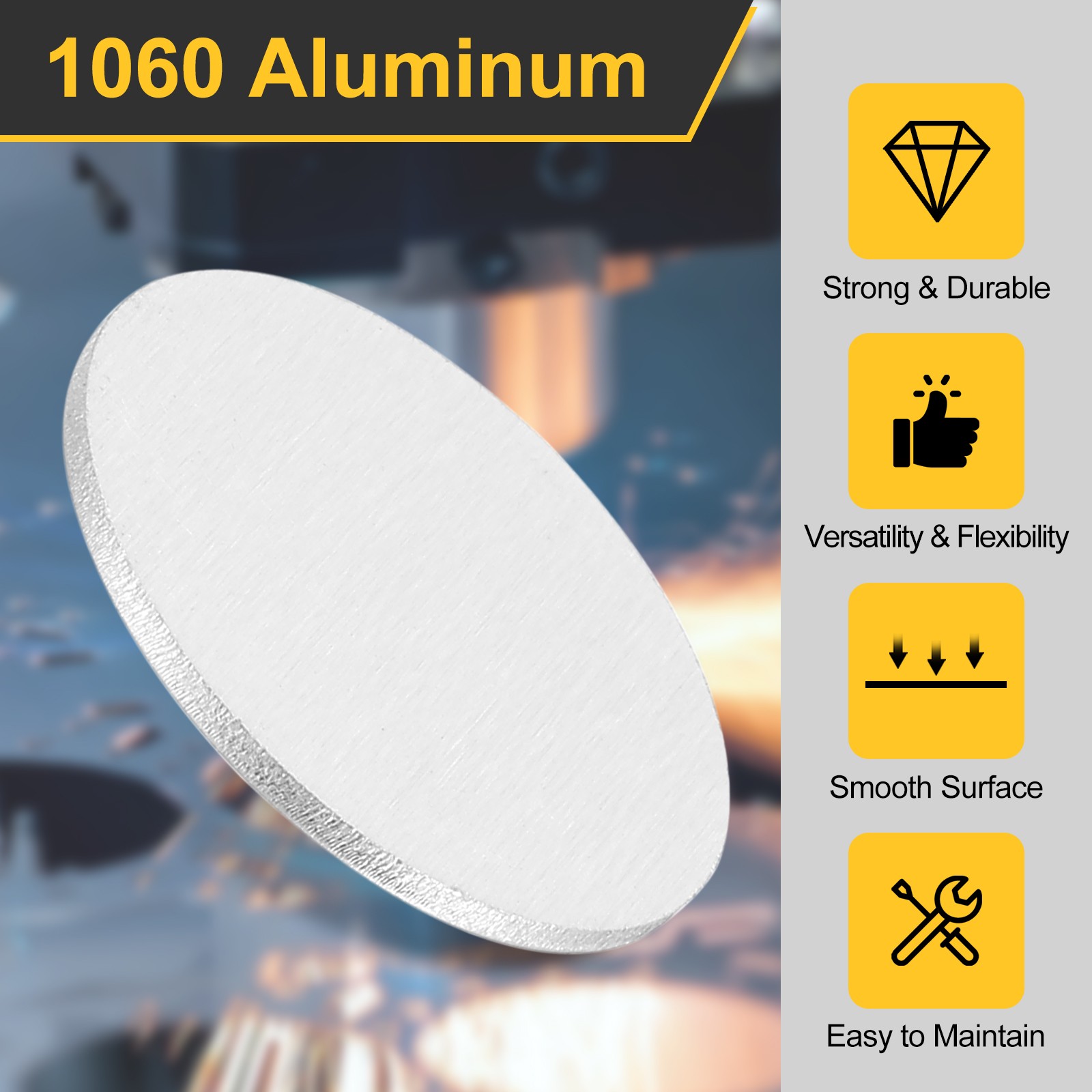 24Pcs Aluminum Disc, 1″(20mm) Dia 0.04″(1mm) Thick Round 1060 Aluminum Sheets