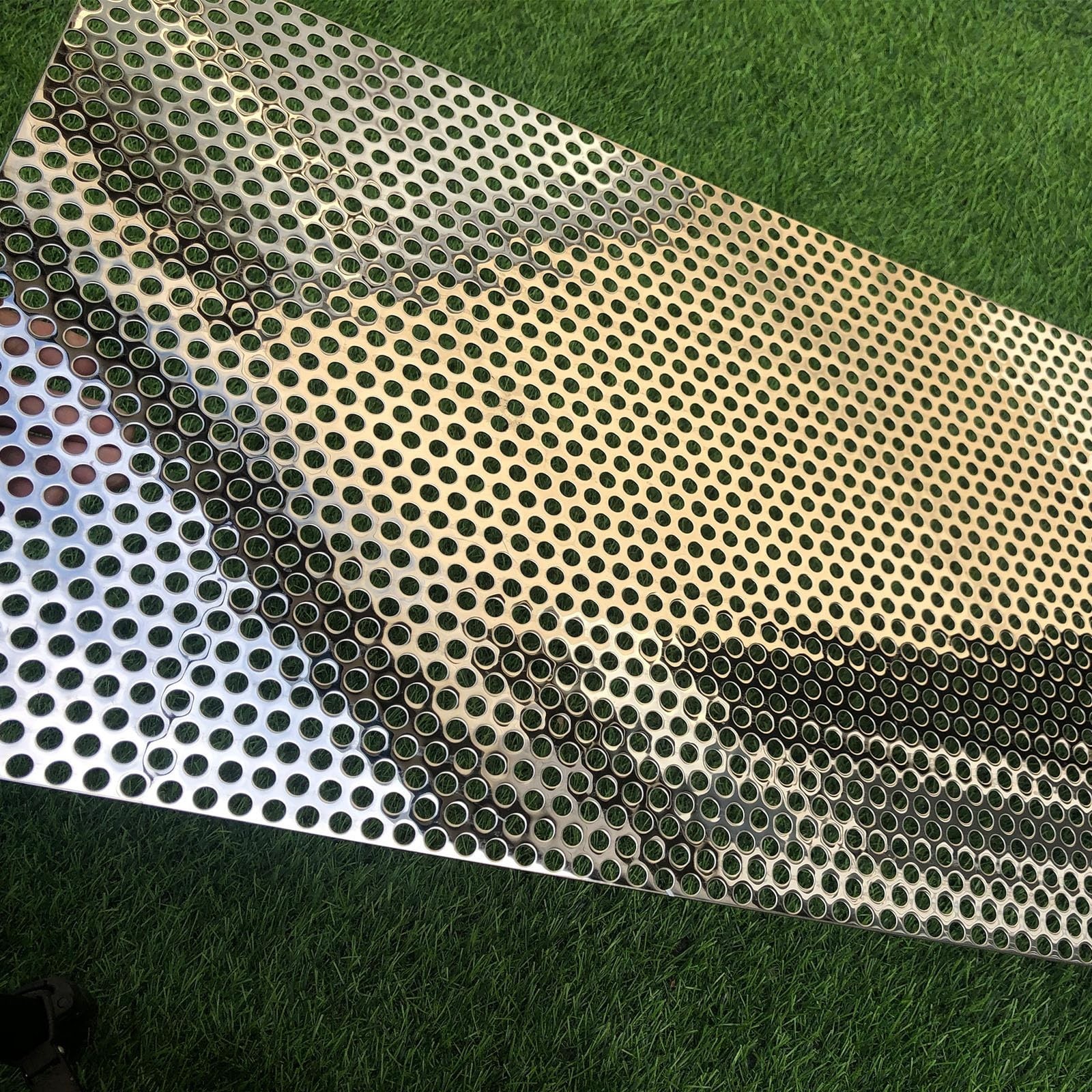 Perforated Metal Sheets 19 Gauge 30″x15″ Stainless Steel Mesh Panel 8mm Aperture