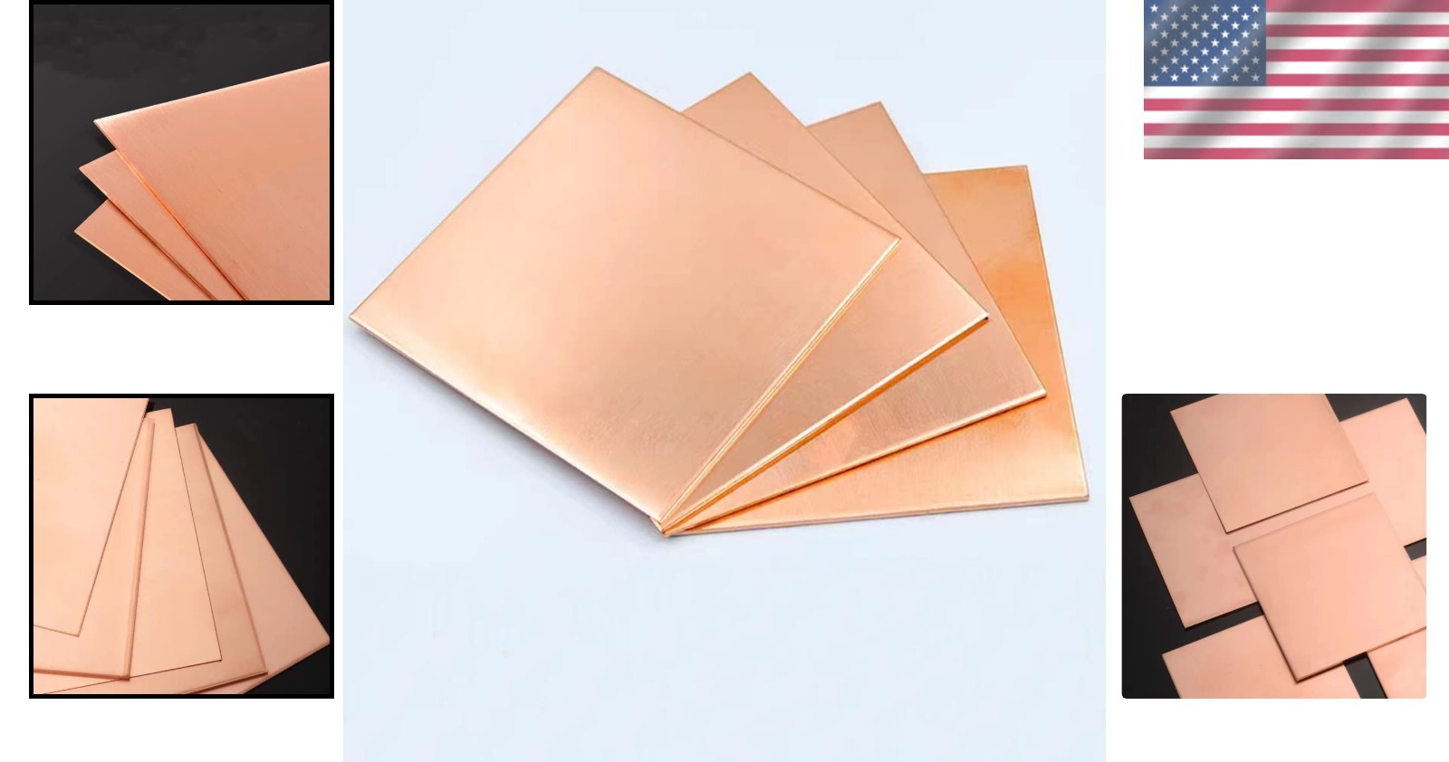 High Quality Crafting Copper Sheets 6″x6″, 20 Gauge, 4 Pcs