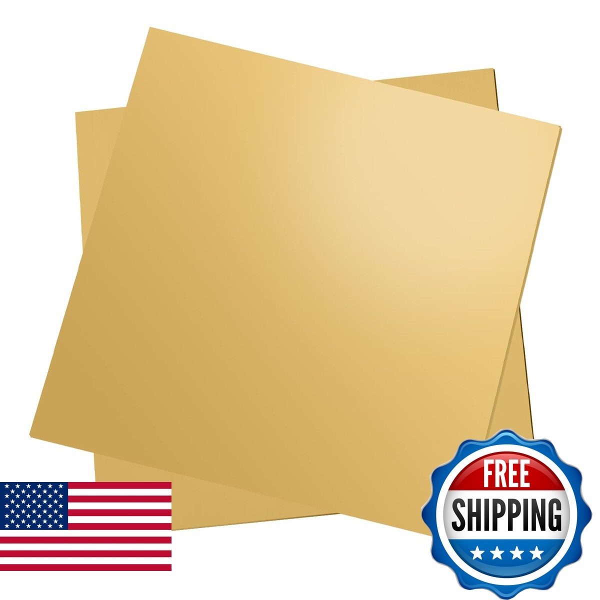 2 Pcs Brass Sheet 6″ x 6″ 24 Gauge (0.5mm) Thickness Film Attached