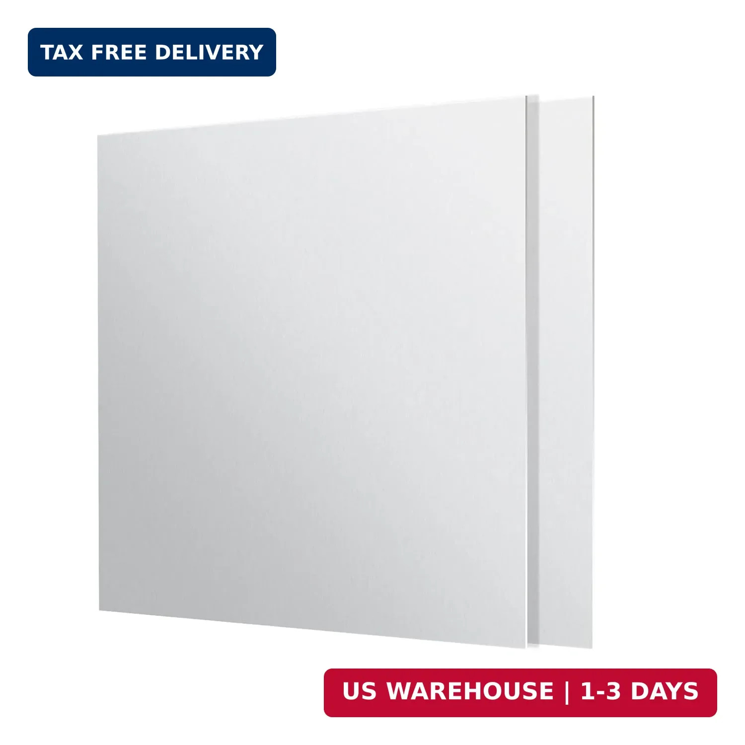 2 Pieces 6061 T651 Aluminum Sheet Metal 6 x 6 x 0.04(18Gauge) Inch Thickness Rec