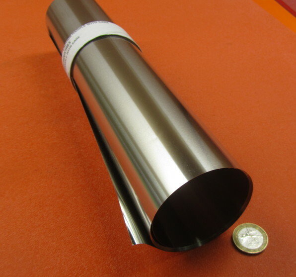 301 Stainless Steel Sheet Shim, .003″ (+/-.0003″) x 12.0″ x 10 Foot Length