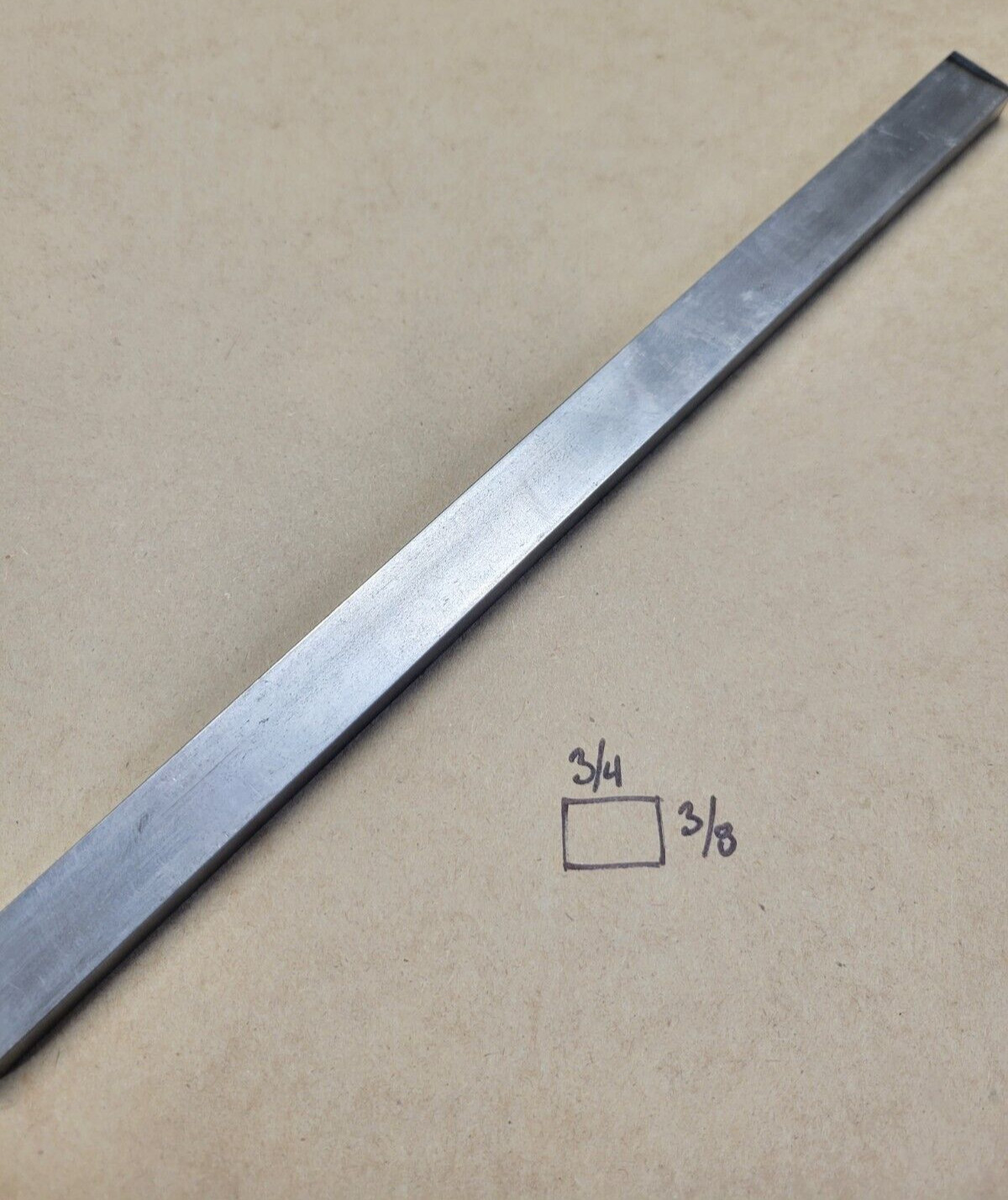 3/8″ x 3/4″ Steel Flat Bar COLD ROLL Flat Metal Stock 12″ Long (1-ft)