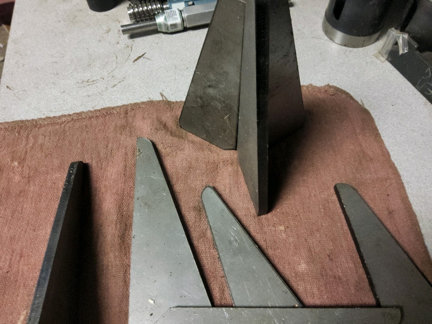 6 PCS Heavy Duty Steel Plate Gussets 2″ X 5-1/2″ X 1/4″ Weld on Triangle Gusset