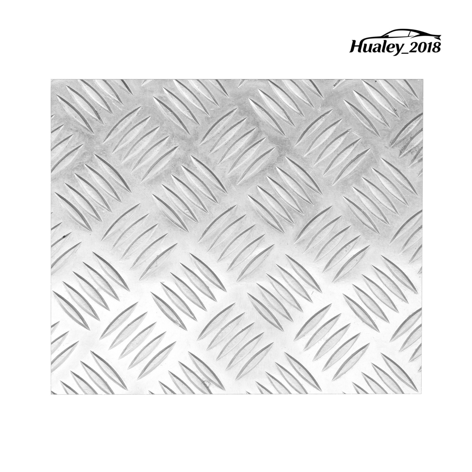 5 Bar Tread Pattern Aluminum Sheet 12×12″ Silver, Trailer Floor Plate 305x305mm