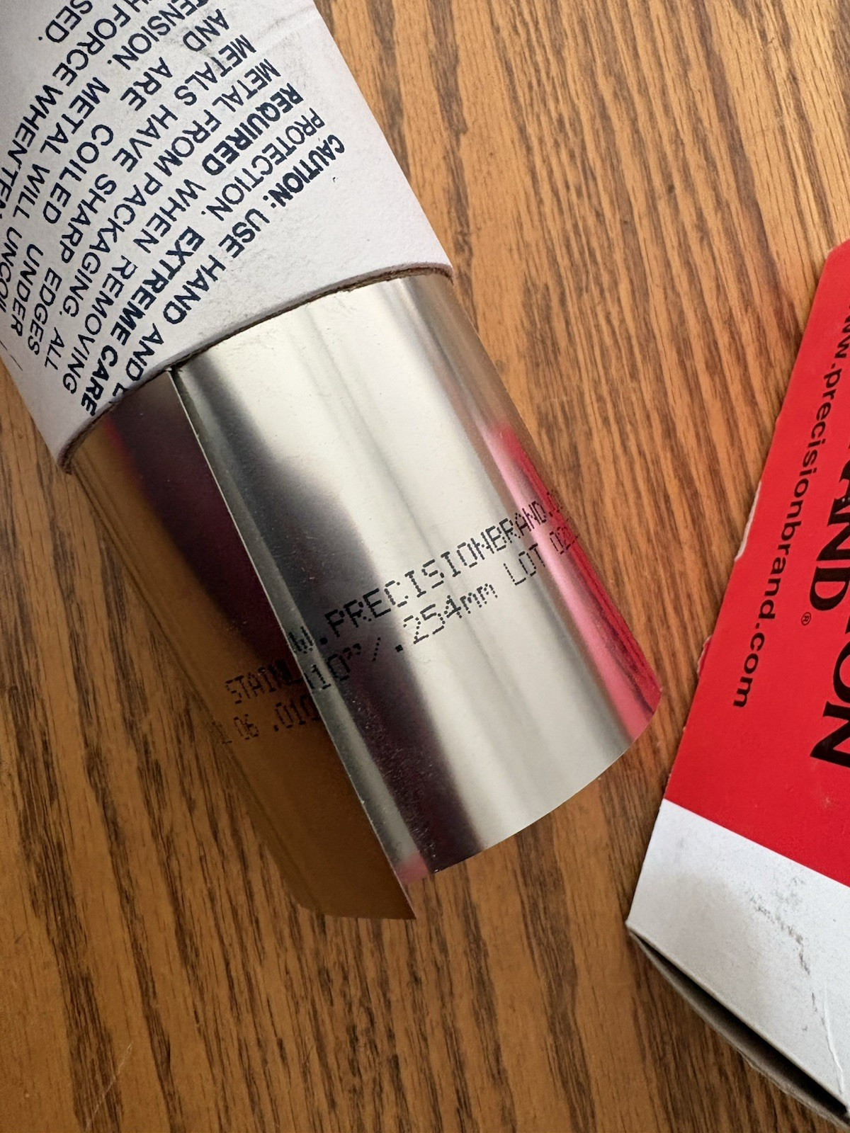 NEW NIB PRECISION BRAND Stainless Steel 22320 Shim 6″ x 50″ Gauge .010″