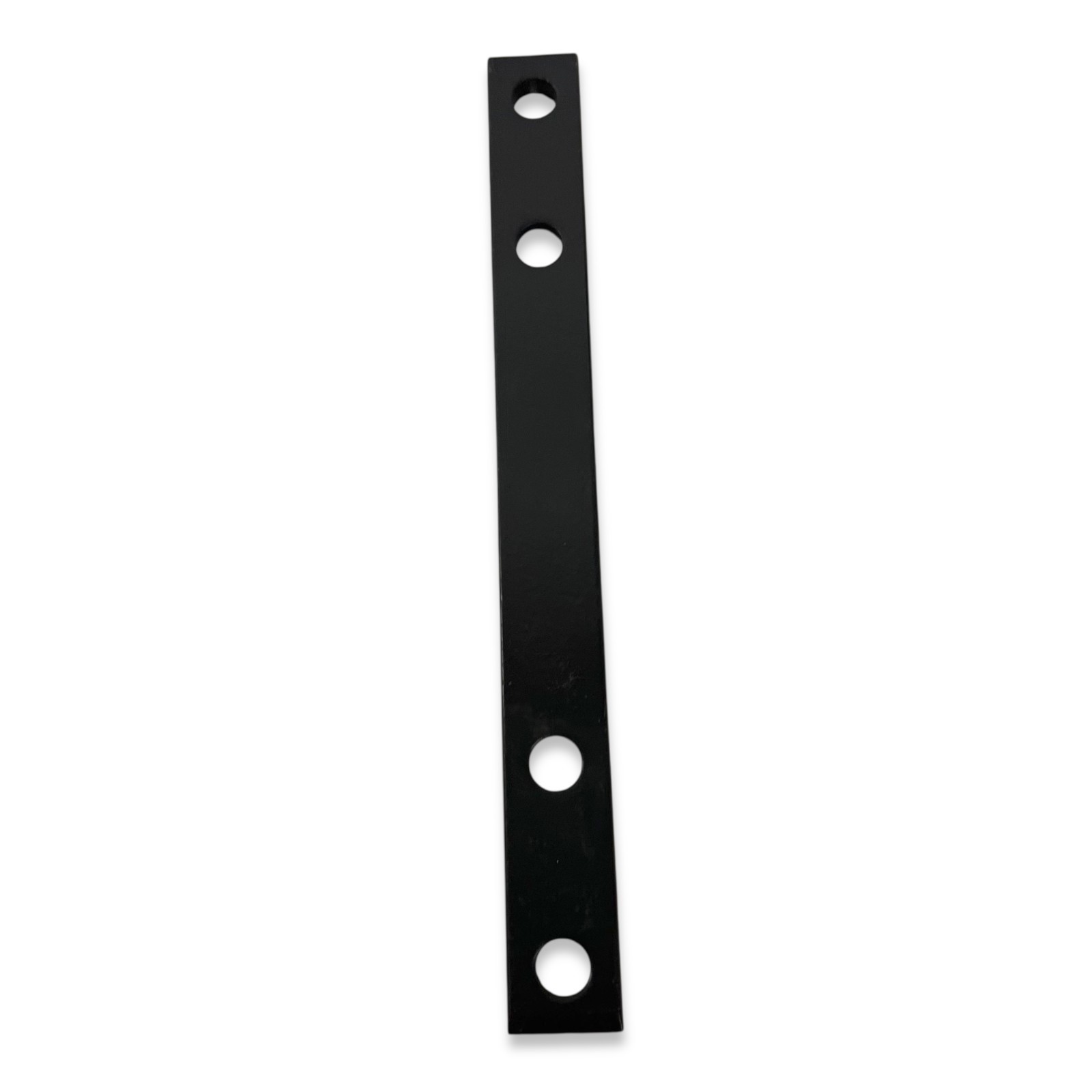 Steel Mounting Bar Plate 9.5 x 1 in Black 4-Hole Countersunk Industrial Rail