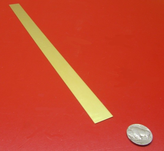 260 Brass Flat Bar .016″ (+/- 0.002″) Thick x 3/4″ Wide x 1 Foot Length, 8 Units
