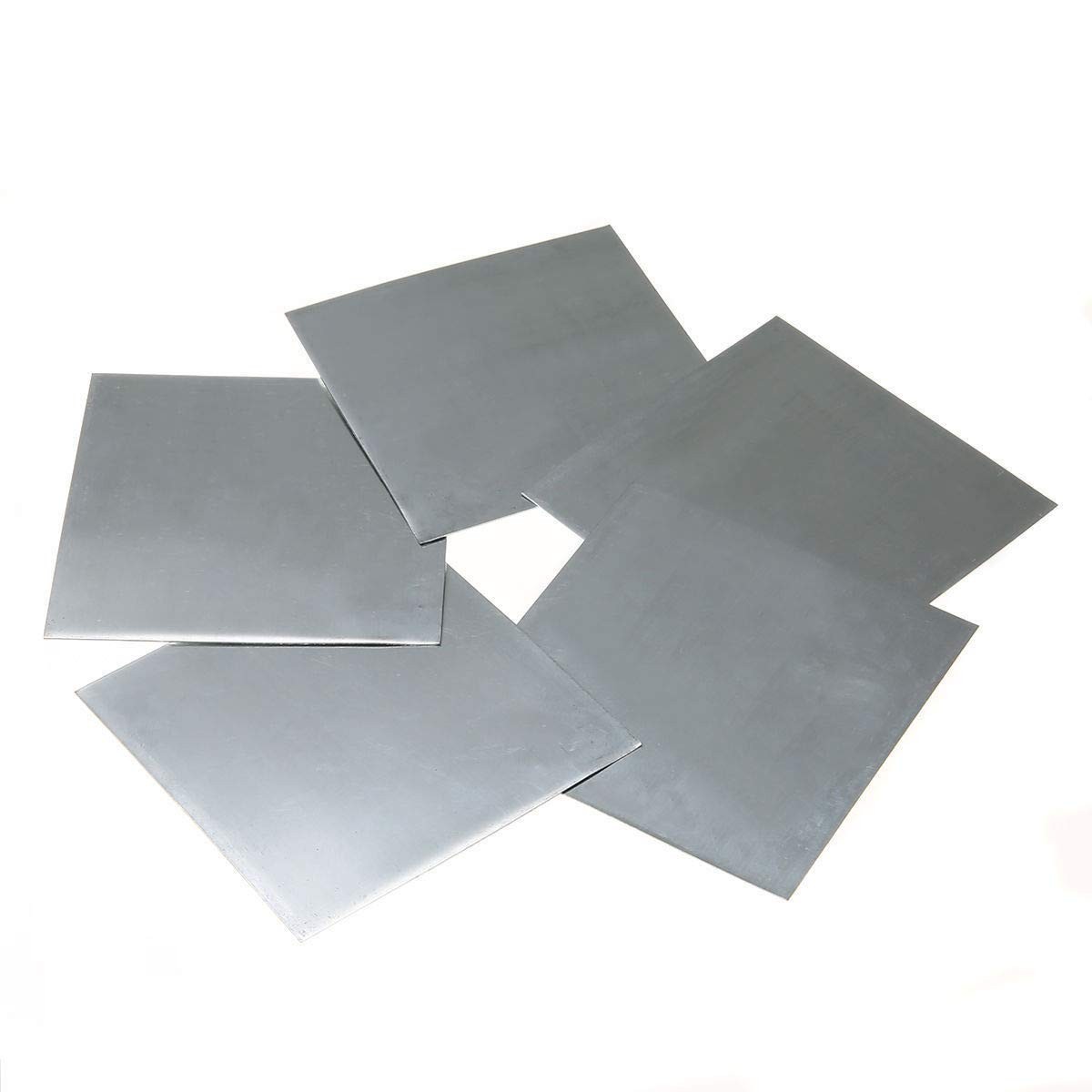 5Pcs High Purity 99.9% Pure Zinc Zn Sheet Plate Metal Foil 100mm x 100mm x 0.5mm